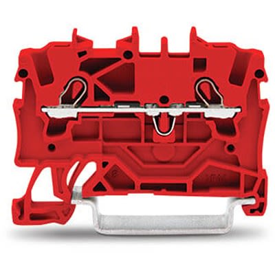 WAGO 2001-1203 TOPJOB S Series DIN Rail Terminal Block Red, 1.5mm², 1-Level, Cage Clamp, ATEX, EAC Ex, IECEx