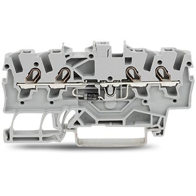 WAGO 2001-1411/1000-410 TOPJOB S Series DIN Rail Terminal Block Grey, 1.5mm², 1-Level, Cage Clamp