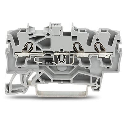 WAGO TOPJOB S Series Component Terminal Block Grey, 2.5mm², 1-Level, Push-in