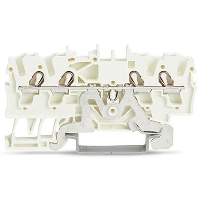 WAGO 2002-1408 TOPJOB S Series DIN Rail Terminal Block White, 2.5mm², 1-Level, Push-in, CSA