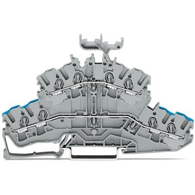WAGO 2002-2432 TOPJOB S Series Double Level Terminal Block Grey, 2.5mm², 2-Level, Push-in, IECEx/ATEX/CSA