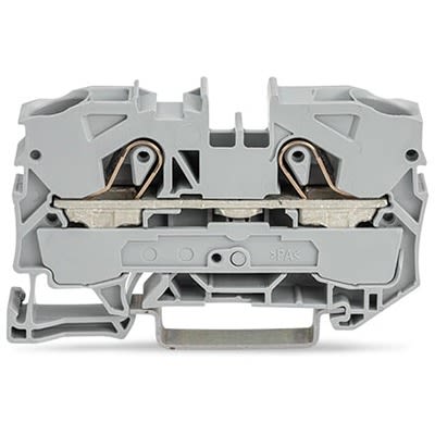 WAGO 2010-1205 TOPJOB S Series DIN Rail Terminal Block Black, 10mm², 1-Level, Push-in, IECEx/ATEX/CSA