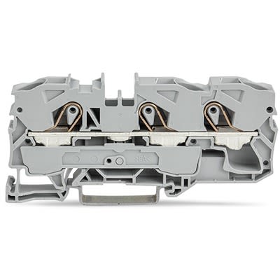WAGO 2010-1303 TOPJOB S Series DIN Rail Terminal Block Red, 10mm², 1-Level, Push-in, IECEx/ATEX/CSA