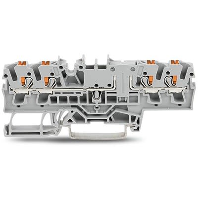 WAGO 2202-1802 TOPJOB S Series DIN Rail Terminal Block Orange, 2.5mm², 1-Level, Push-in, IECEx/ATEX/CSA
