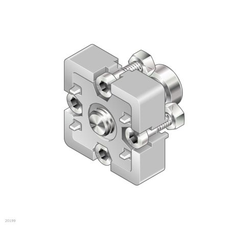 Bosch Rexroth M6M12 End Connector, Connecting Component, Strut Profile 45 x 45 mm, Groove Size 10 mm