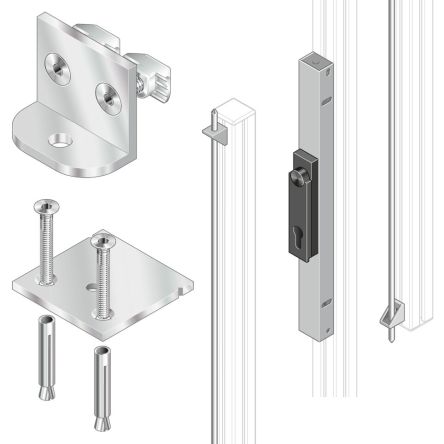 Bosch Rexroth Stainless Steel Grill Panel 10 mm Slot, 10 mm Strut Profile
