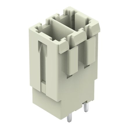 WAGO 831 Series Straight PCB PCB Header, 2 Contact(s), 7.62 mm Pitch, 1 Row, Shrouded