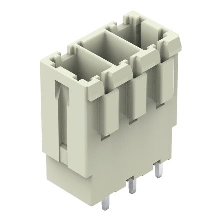 WAGO 831 Series Straight PCB PCB Header, 3 Contact(s), 7.62 mm Pitch, 1 Row, Shrouded