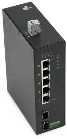 WAGO Unmanaged 5 Port Industrial Ethernet Switch Power Over Ethernet
