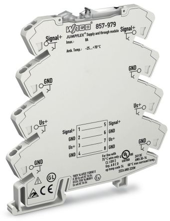WAGO 857 Series Module, Voltage Input, 30V ac/dc Supply, IECEx, ATEX