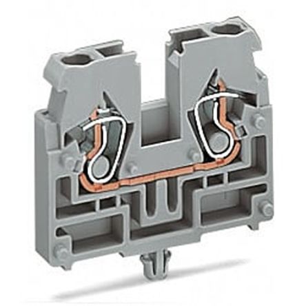 WAGO 869-319 869 Series Terminal Block Grey, 2.5mm², 1-Level, Cage Clamp