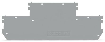WAGO 870 Series End & Intermediate Plate for Use with Rail Mounted Terminal Blocks With CCC