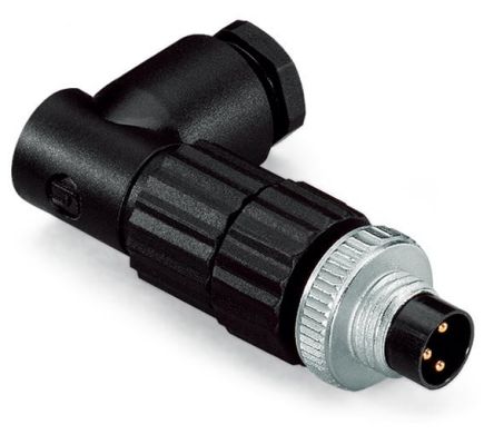 WAGO Industrial Circular Connector, 3 Contacts, Plug-in, M8 Connector, Plug, Male, IP67, 756 Series