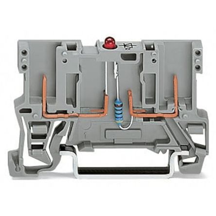 WAGO 769-229/281-413 769 Series Carrier Terminal Block Grey, Wire, CSA