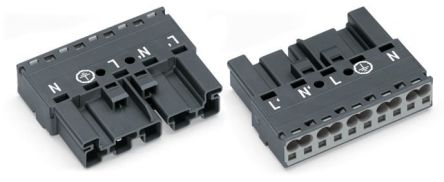 WAGO 770 Series Cable Plug Male Cage Clamp, 5-Pole, 2-Way, IP20