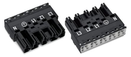 WAGO 770 Series Cable Plug Male Cage Clamp, 5-Pole, 25A, 2-Way, IP20