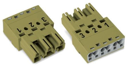 WAGO 770 Series Cable Plug Male Cage Clamp, 3-Pole, 25A, 2-Way, IP20