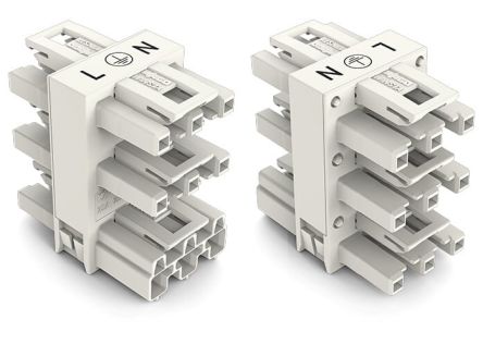 WAGO 770 Series Cable Distribution Connector Cage Clamp, 3-Pole, 5-Way, IP20