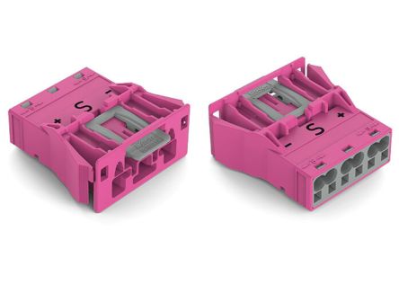 WAGO 770 Series Snap-in Plug Male Cage Clamp, 3-Pole, 25A, 3-Way, IP20