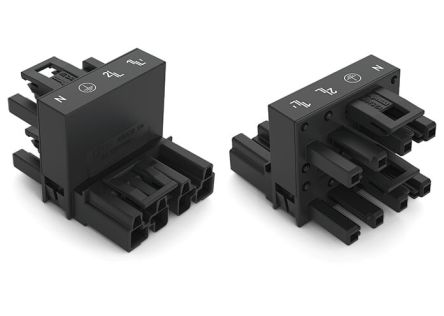 WAGO 770 Series Cable Distribution Connector Cage Clamp, 4-Pole, 3-Way, IP20
