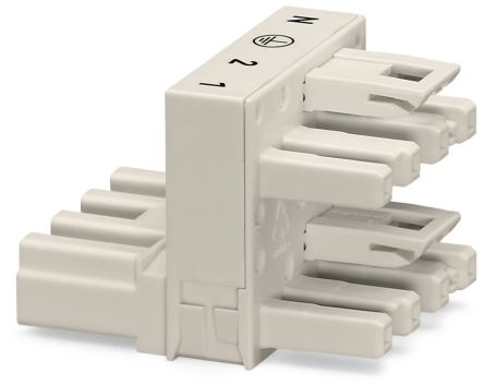 WAGO 770 Series Cable Distribution Connector Cage Clamp, 4-Pole, 25A, 3-Way, IP20