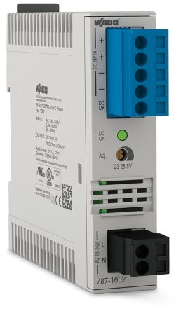 WAGO 787 Switched Mode Power Supply DIN Rail Power Supply 264V ac AC Input 24V dc, 1 A Output DC 24 W