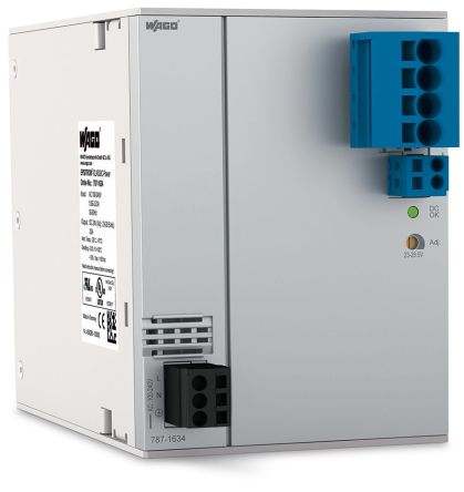 WAGO 787 Switched Mode Power Supply DIN Rail Power Supply 264V ac AC Input 24V dc, 20 A Output DC 480 W