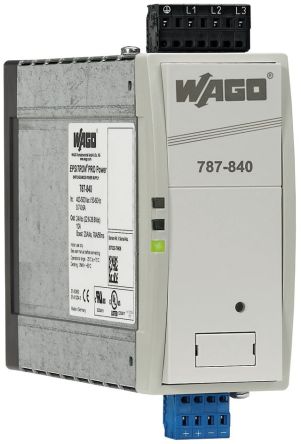 WAGO 787 Switched Mode Power Supply DIN Rail Power Supply 550V ac AC Input 24V dc, 10 A Output DC 240 W