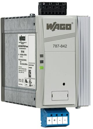 WAGO 787 Switched Mode Power Supply DIN Rail Power Supply 550V ac AC Input 24V dc, 20 A Output DC 480 W