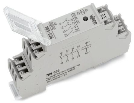 WAGO 789 Series Relay Module, DIN Rail, 24V ac/dc Coil, 12mA