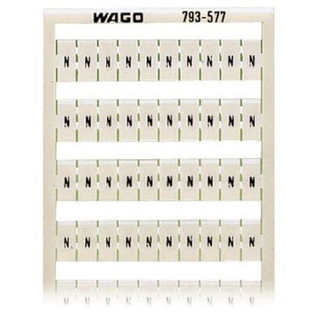 WAGO N (100x) Marker Card for use with Terminal Block