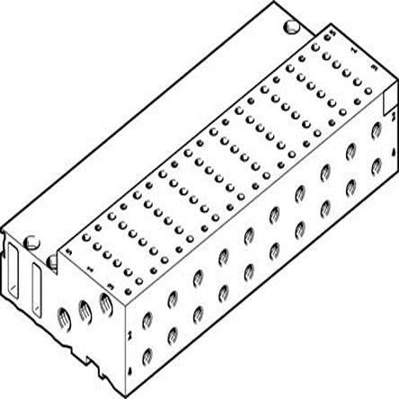 Festo 10 station Manifold for use with Solenoid Valve MHA2, 525131