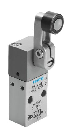 Festo Lever Mechanical Valve RW Series, Metric M5, 4031