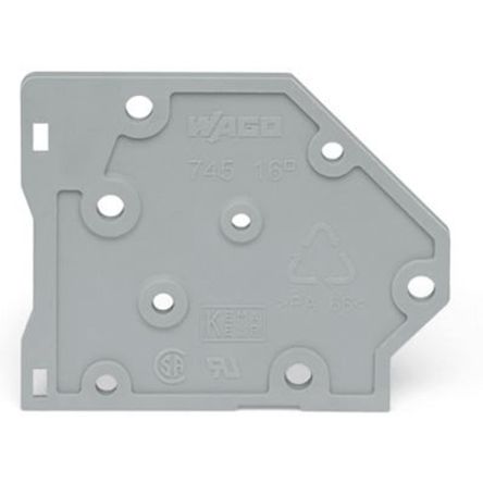 WAGO 745 Series End Plate for Use with Terminal Block, CSA