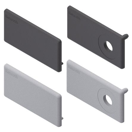 Bosch Rexroth Grey Polypropylene Cover Cap with Hole for Use with Levelling Feet and Roller 40 x 80 mm Strut Profile, 10