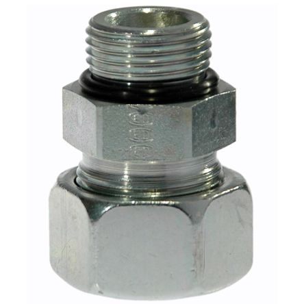 Parker GE22L11/16UNOMDCF Hydraulic Fitting Male UNF, 24 °, Steel