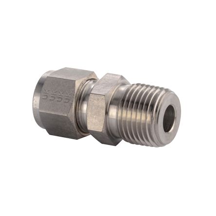 Parker 8MSC8N-6MO Hydraulic Fitting Male, Stainless Steel, 0.5 in Hose ID