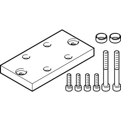 Festo Adapter Kit DHAA-D-E2-40-Q11-32-E, For Use With Pneumatic Cylinder & Actuator