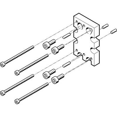 Festo Adapter Kit HAPG-74, For Use With Pneumatic grippers
