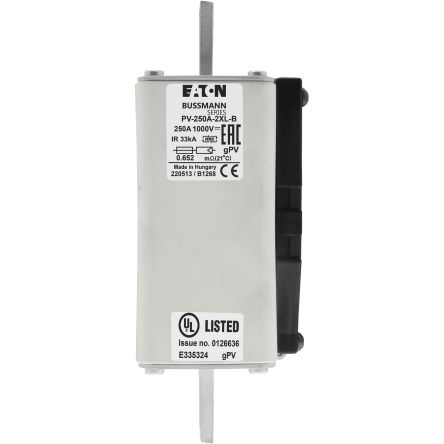 Eaton 250A Tag Fuse 2XL 1000V, 167 mm