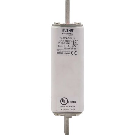 Eaton 125A Tag Fuse 01XL 1500V, 189 mm