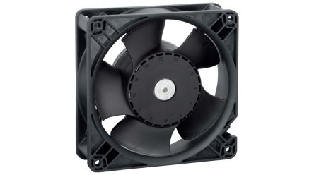 ebm-papst DV 4100 Series Axial Fan, 24V dc, 280 m³/h, 20.5 W, 850 mA Max 119 mm 119mm 38 mm