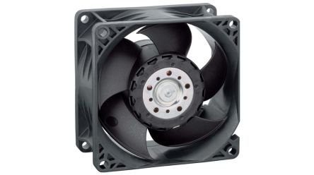 ebm-papst 8200 J Series Axial Fan, 24V dc, 132 m³/h, 10.8 W, 480 mA Max 80 mm 80mm 38 mm