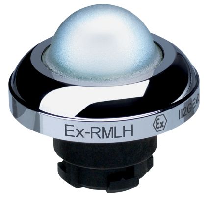 Schmersal EX-RMLH Series White Momentary Push Button Head, 22.3 mm Cutout, IECEx