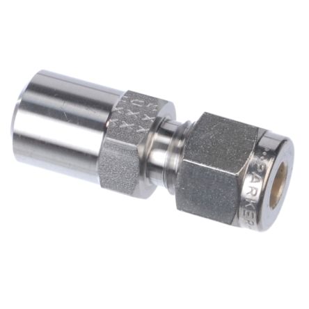 Parker Stainless Steel Pipe Fitting Connector 3/8 in 12 mm
