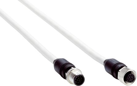 SICK Female 12 way Straight to Male 8 way Straight Connector Cable, 5 m