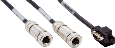 SICK Male D-Sub to Female M12 Cable, 500 mm Polyvinyl Chloride, FX3 Series