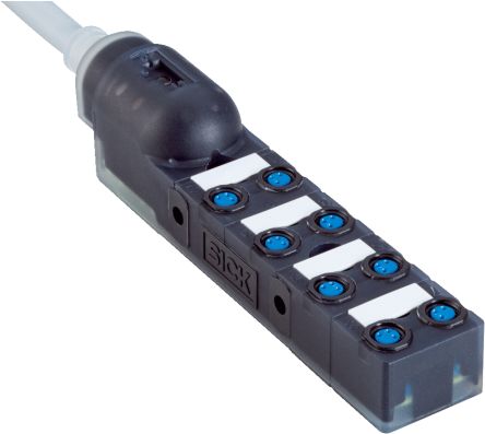 SICK Y8A38A2 Series Grey Polyurethane Junction Box, IP67, IP65, 8 Terminals, 132 mm, 30mm 35 mm
