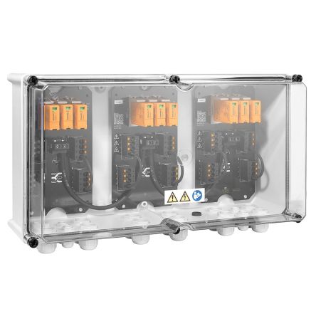 Weidmüller PVN Series Transparent, Grey Polycarbonate Junction Box, IP65, 6 Terminals, 210 mm, 558mm 330 mm