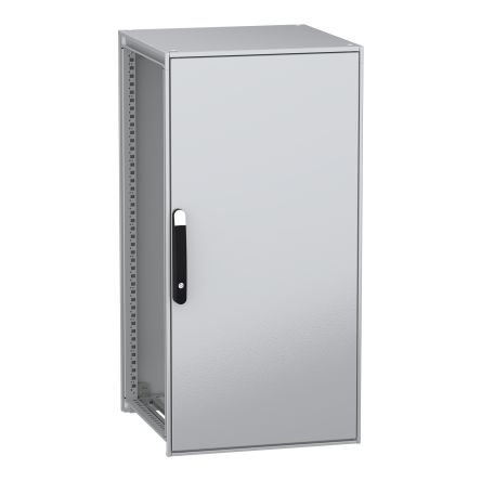 Schneider Electric PanelSeT SFN Series Galvanised Steel 1-Door Floor Standing Enclosure, Plain Door, IP55 600 mm, 600 mm